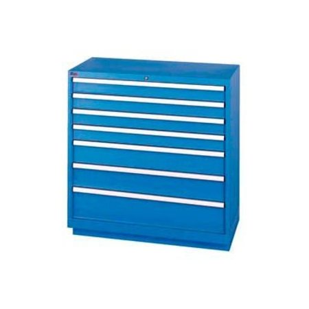 LISTA INTERNATIONAL ListaÂ 7 Drawer Shallow Depth Cabinet - Bright Blue, Keyed Alike XSHS0900-0702BBKA